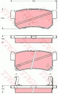 Комплект гальмівних колодок TRW GDB3382