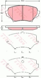 Комплект гальмівних колодок TRW GDB3401