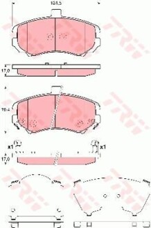 Комплект гальмівних колодок TRW GDB3431