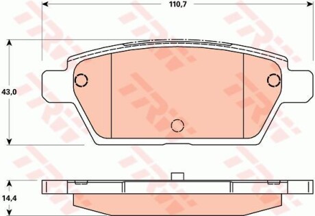 Комплект гальмівних колодок TRW GDB3517