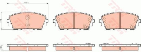 Комплект гальмівних колодок TRW GDB3535
