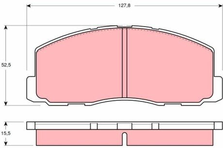 Гальмівні колодки дискові ISUZU (GM) - LONSDALE - MITSUBISHI Aska/YD/Colt/Cordia/Galant/Lancer/Lanc TRW GDB355