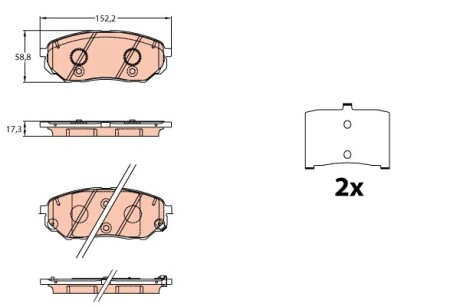 Гальмівні колодки TRW GDB3638