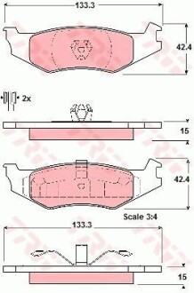 Комплект гальмівних колодок TRW GDB4012