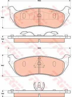 Комплект гальмівних колодок TRW GDB4132