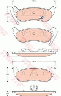 Комплект гальмівних колодок TRW GDB4139