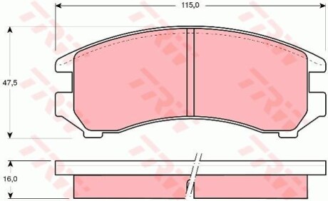 Комплект гальмівних колодок TRW GDB731
