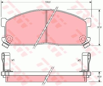 Комплект гальмівних колодок TRW GDB737