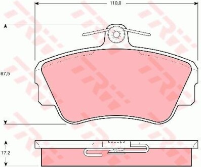 Комплект гальмівних колодок TRW GDB812