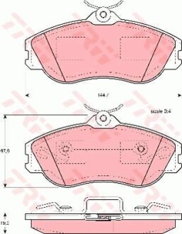 Комплект гальмівних колодок TRW GDB815