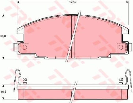 Комплект гальмівних колодок TRW GDB870