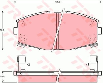 Комплект гальмівних колодок TRW GDB880