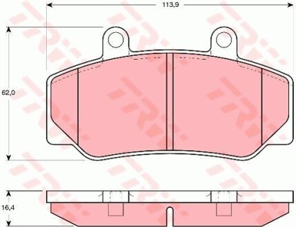 Комплект гальмівних колодок TRW GDB970