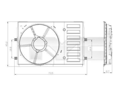 Корпус вентилятора радіатора TYC 83700351