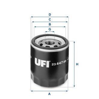 Фільтр масляний UFI 23.447.00