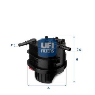 Фільтр паливний PSA 1.4 HDI 02-, FORD 1.4 TDCI 02- (OE) UFI 24.015.00