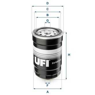 Фільтр паливний UFI 24.443.00