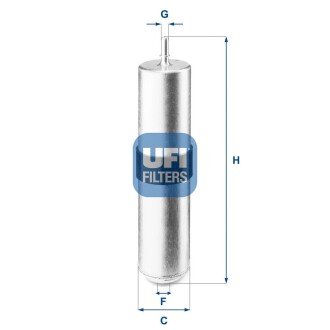 Фільтр паливний BMW 1, 2, X1 1.4-2.0 d 15- (OE) UFI 31.926.01