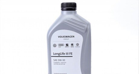 Олива моторна LongLife III FE 0W-30, 1л, 504.00/507.00 VAG GS55545M2