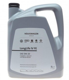 Олива моторна LongLife IV FE 0W-20, 5л VAG GS60577M4