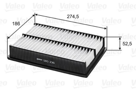 Фільтр повітряний MAZDA 3/5 "1,8-2,3 "03>> Valeo ="585236"