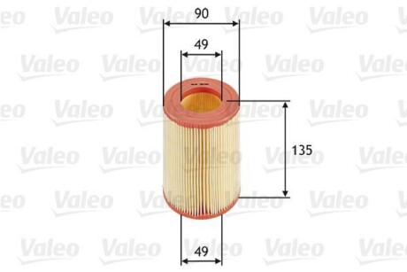 Фільтр повітряний SMART Cabrio/City-Coupe/Crossblade/Fortwo "0,6-0,7 "98-07 Valeo ="585660"