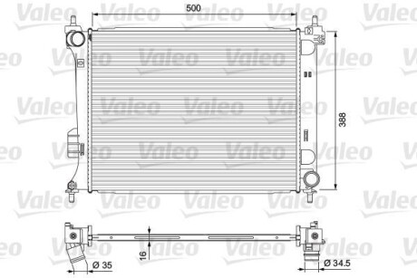 Радіатор двигуна Valeo 701729