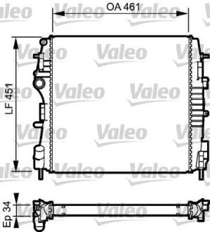 Радіатор двигуна Valeo 734922
