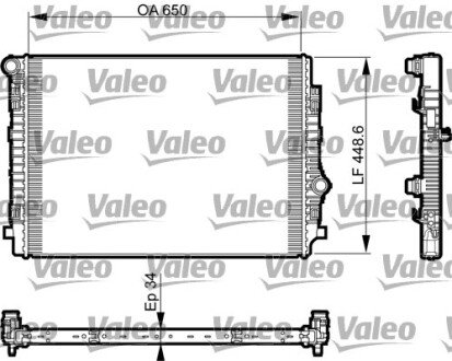 Радіатор системи охолодження Audi A3/Q3/Seat Leon/GolfVII Valeo 735549