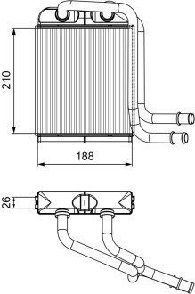 Радіатор пічки VW T5/T6 1.9-3.2D 03- Valeo 811524