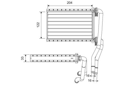 Радiатор пiчки FIAT/SUZUKI Sedici/SX4 \'\'06-14 Valeo 811535