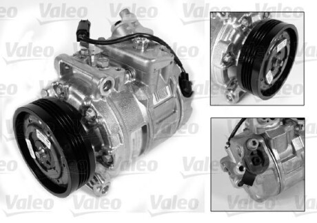 Компресор кондиціонера BMW 5 (E60/E61)/7 (E65/E66/E67) 2.0-3.0D 01-10 M54/M57 Valeo 813194 (фото 1)