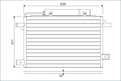 Радіатор кондиціонера MB A-class (W169)/B-class (W245) 1.5-2.0LPG 04-12 (з осушувачем) Valeo 814249