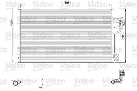 Радіатор кондиціонера MB Vito (W639) 2.2CDI 03-08 Valeo 814391