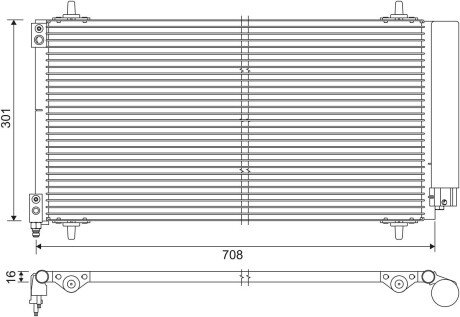 Радіатор кондиціонера Citroen C5/C6/Peugeot 407/607 04-12 Valeo 817740