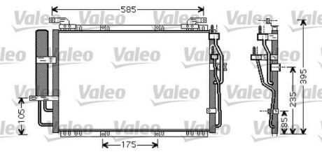 Радіатор кондиціонера Valeo 818075