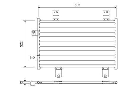 Радіатор кондиціонера Mazda 2/CX-3 1.5-2.0 14- Valeo 822743