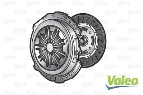Комплект зчеплення Fiorino/Qubo/Grande 1.3D Multijet (Selespeed) 07- (215mm22z) Valeo 828406