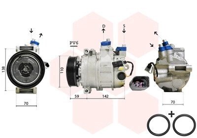 Компресор кондиціонера AUDI Van Wezel 0300K029 (фото 1)