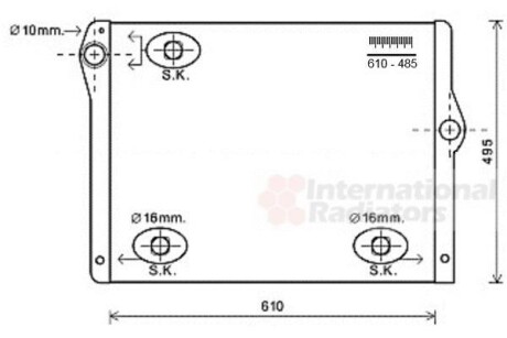 Радіатор охолодження BMW 5 (F10)/7 (F01-F04) 09-17 Van Wezel 06002430