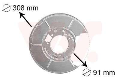 Захист гальмівного диска BMW E36,E46 Rear Left Van Wezel 0646373