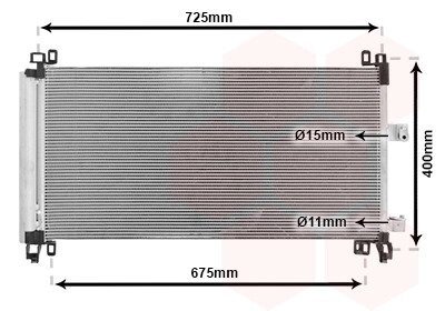 Радіатор кондиціонера Citroen C5 III/C6/Peugeot 508 2.2D/3.0D 06- Van Wezel 09005273