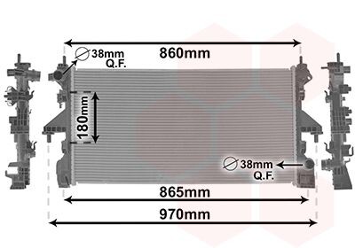 Радіатор охолодження CITROEN JUMPER/ FIAT DUCATO/ PEUGEOT BOXER 14+ Van Wezel 09012704