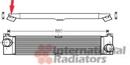 Радіатор інтеркулера Fiat Ducato 2.0/2.3/3,0 D 06- Van Wezel 17004353