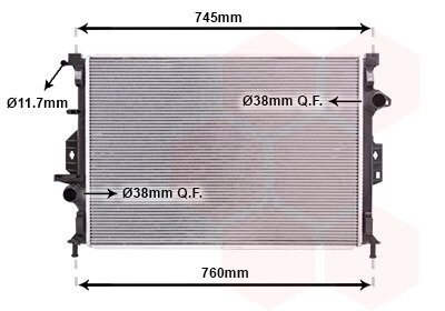 Радіатор охолодження двигуна FORD FOCUS/MONDEO/ VOLVO S60 Van Wezel 18002424 (фото 1)