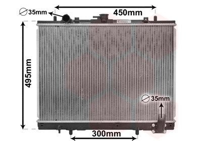 Радіатор охолодження MITSUBISHI L200 25TD MT 96-02 Van Wezel 32002161