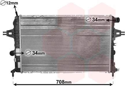 Радіатор охолодження двигуна ASTRAG 1.7 TD / 2.0 DTi MT Van Wezel 37002252
