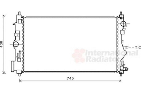 Радіатор охолодження CHEVROLET CRUZE 5/09 > 14 Van Wezel 37002599