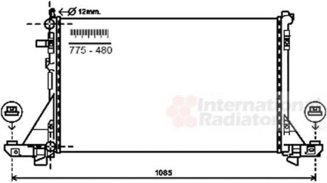 Радіатор охолодження Opel Movano/Renault Master III 2.3 CDTI/dCi 10- Van Wezel 43002561 (фото 1)