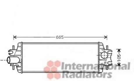 Радіатор інтеркулера Renault Trafic 2.5 dCi 01- Van Wezel 43004358